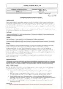Anti Corruption Policy