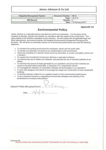 Environmental Policy