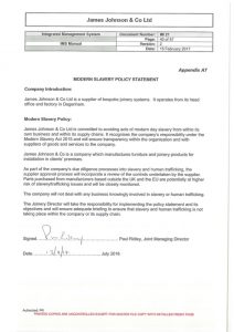 Modern Slavery Policy