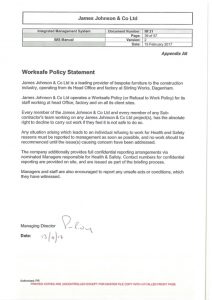 Work Safe Policy